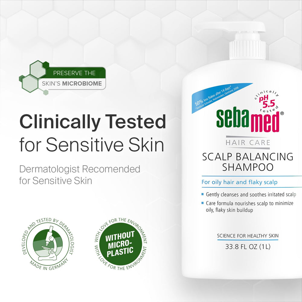 SEBAMED Shampoing pompe pratique: emballage clair et informatif.