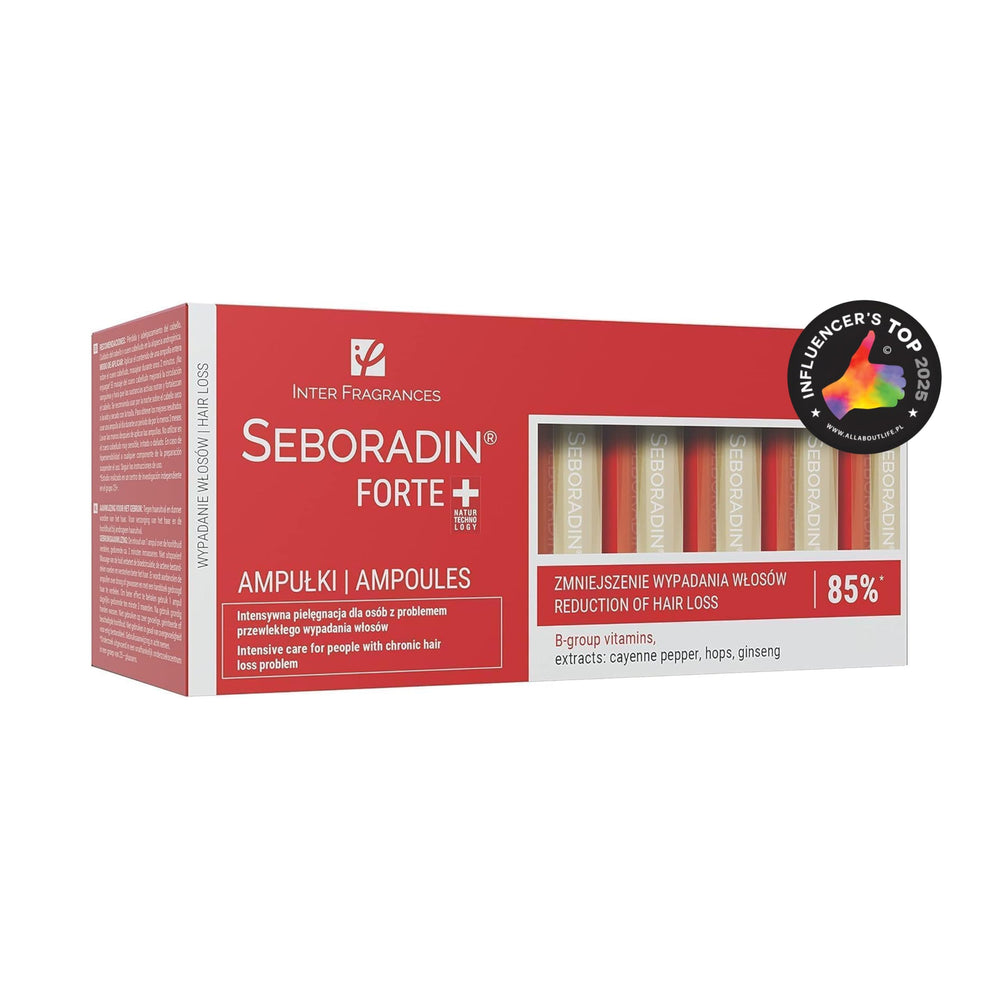 SEBORADIN ampoule close-up showing scalp nourishment