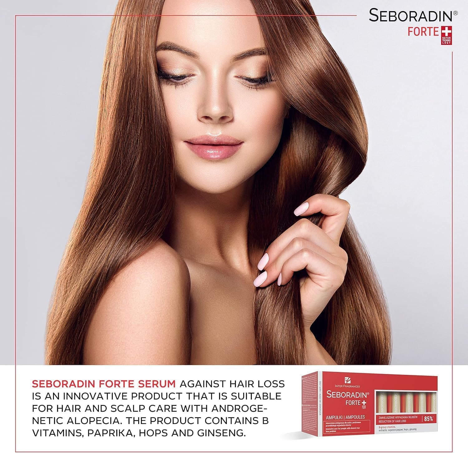SEBORADIN ginseng stimulating hair growth on the scalp