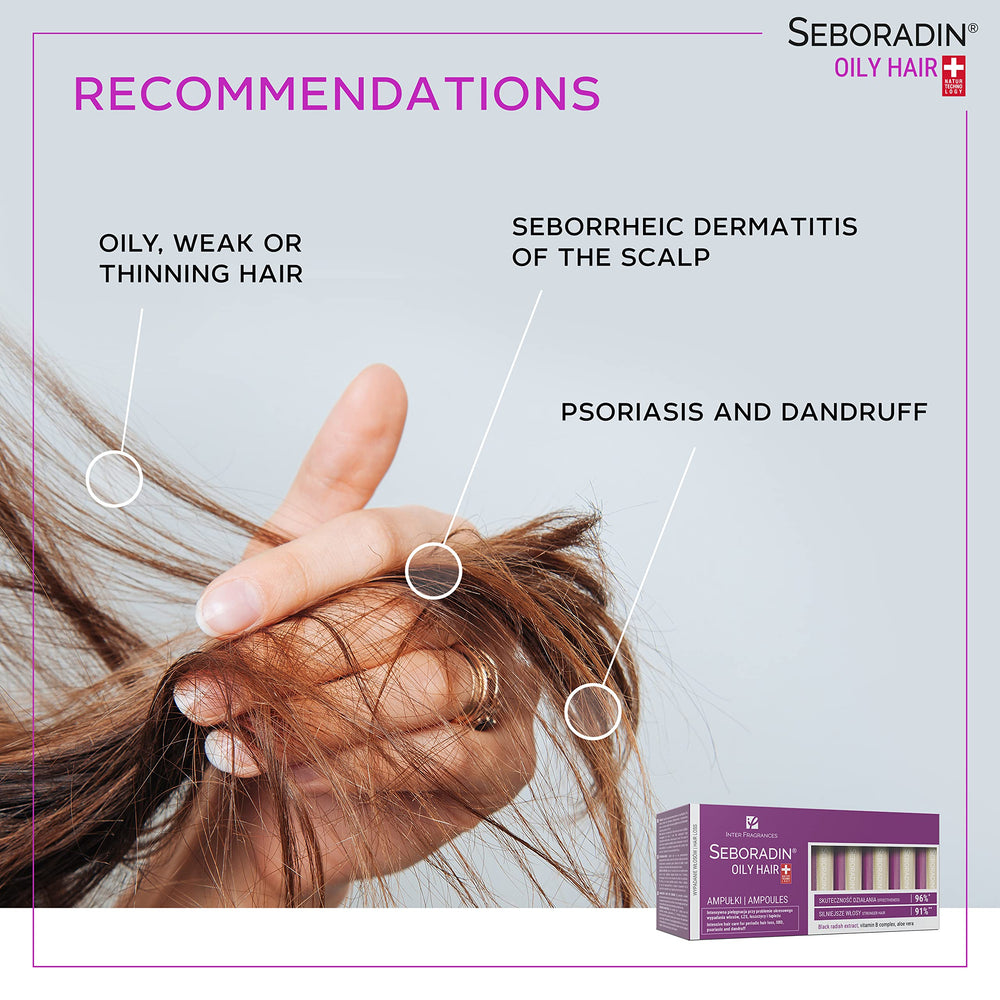 Seboradin hair after treatment — shinier, stronger strands.