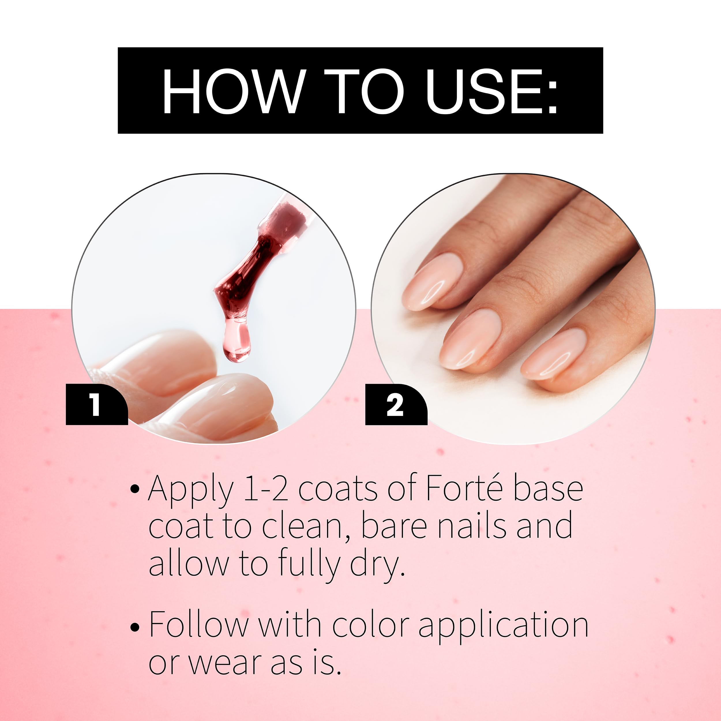 Natural look achieved wearing Seche Forte base coat alone.
