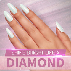 Seche FX Diamond Top Coat pink brushstroke application highlighting fast-dry formula for quick manicures.