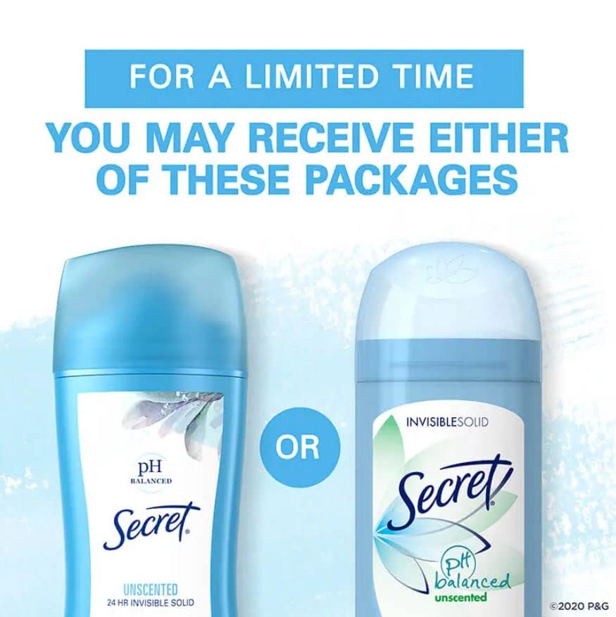 Secret anti-perspirant for daily use at work or gym
