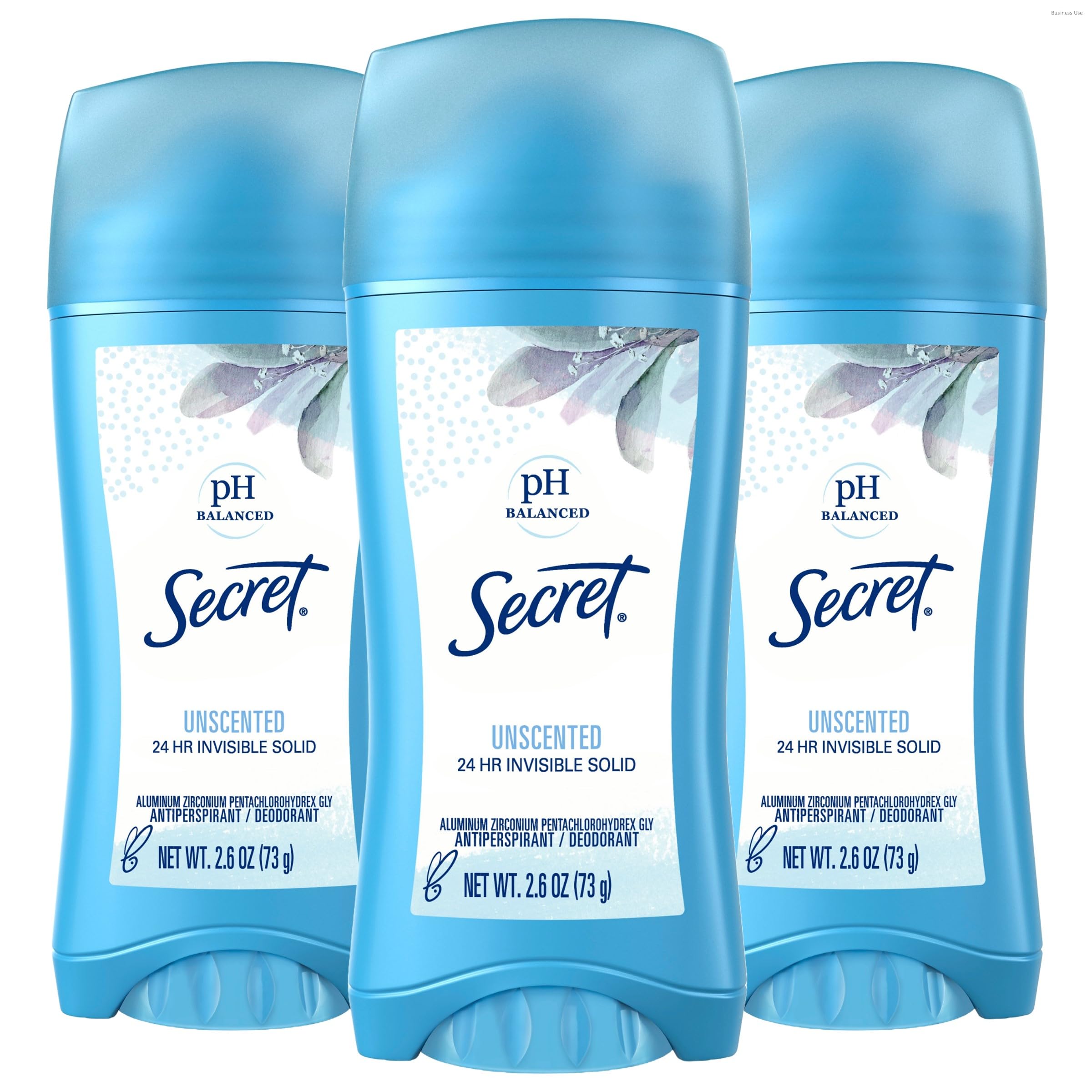 Secret antiperspirant for women unscented invisible solid 2.6 oz pack three for all-day protection