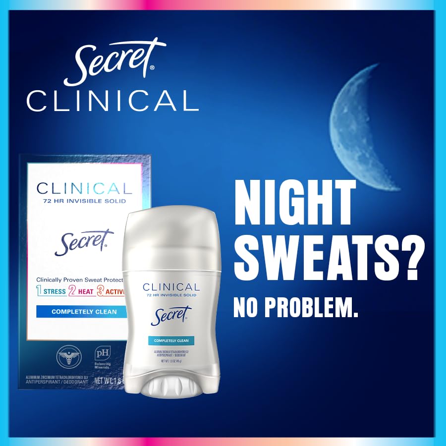 Secret 72-hour protection timeline visual illustrating long-lasting sweat and odor control