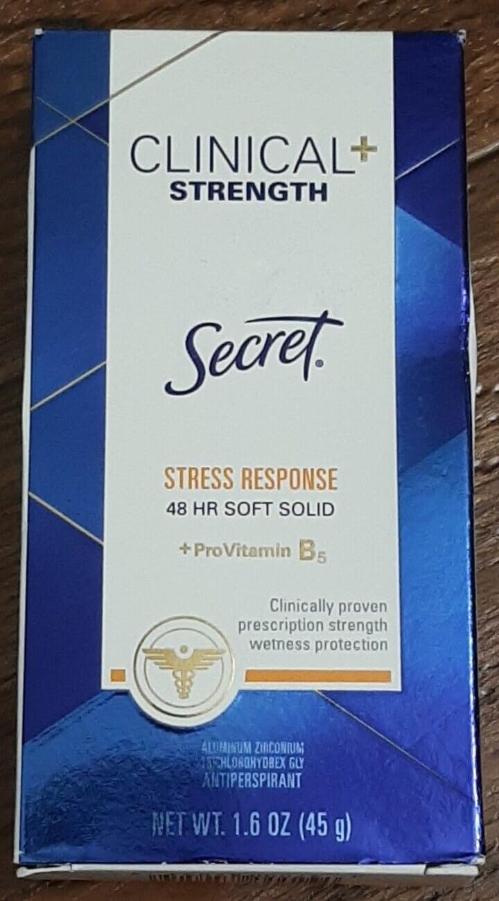 Secret Clinical Strength Clear Gel bottle shown, offering clear application for day-long protection.