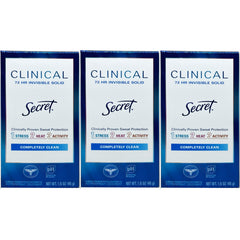 Secret Clinical Strength Invisible Solid deodorant bottle showing all-day protection.