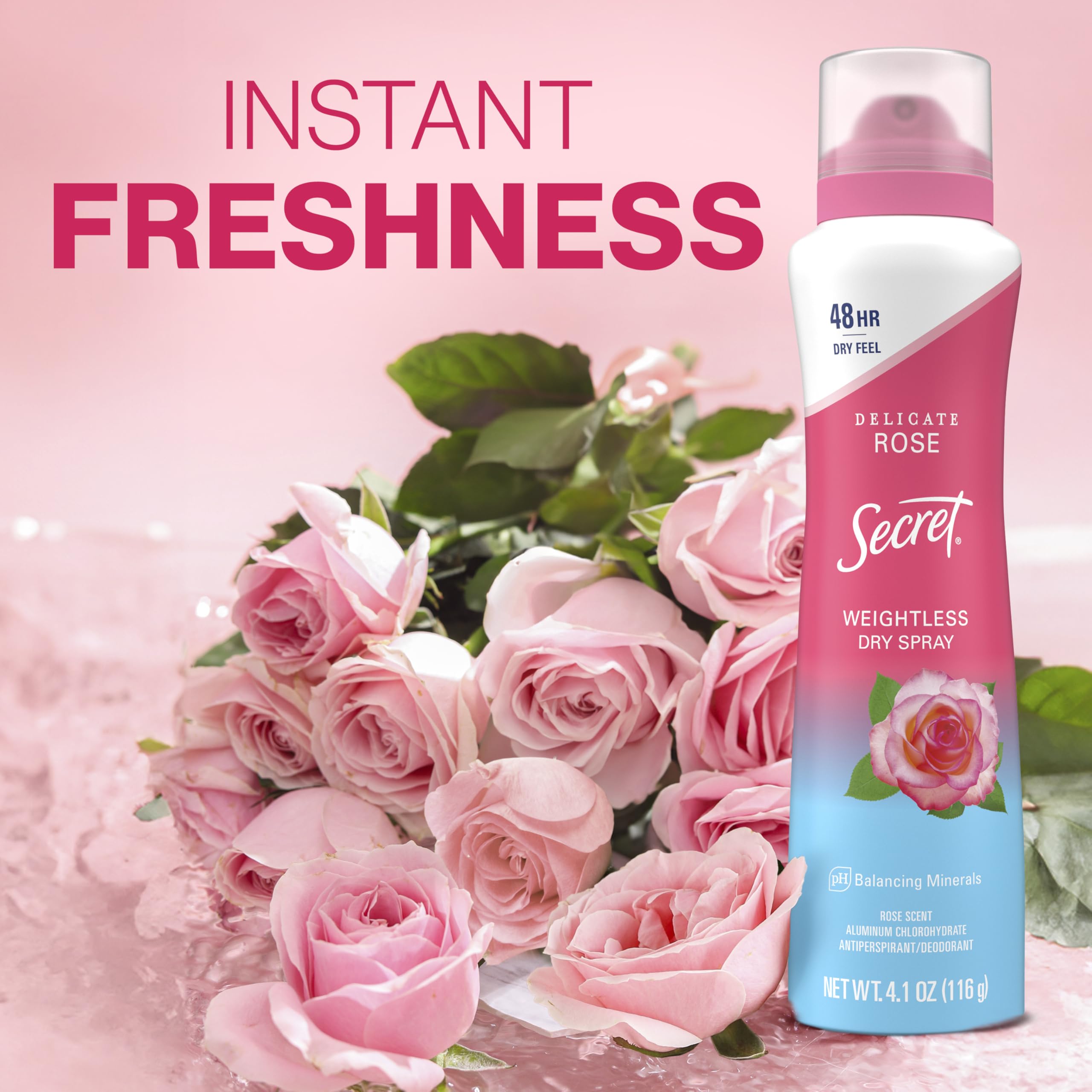 Secret Dry Spray bottle in hand for a confident routine.
