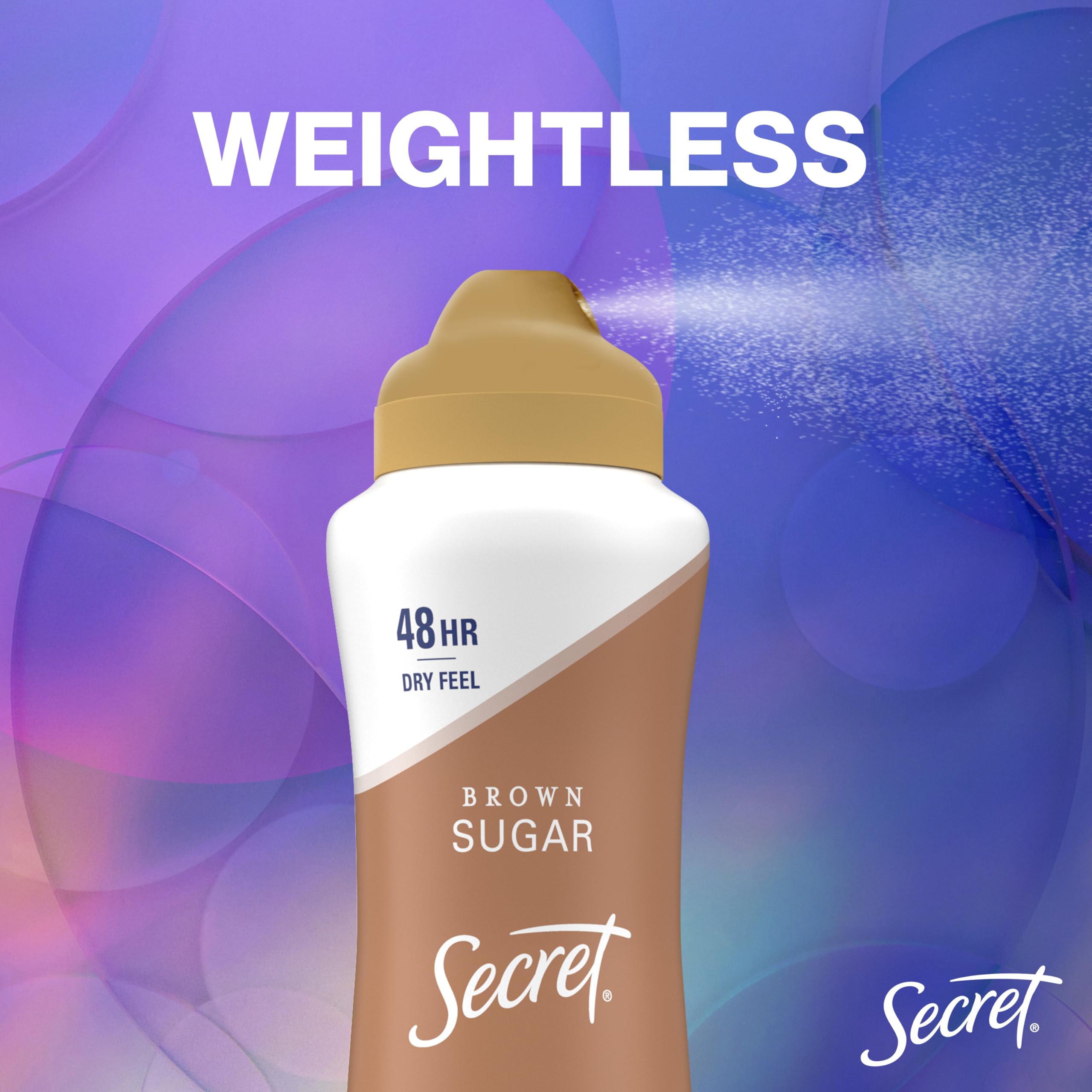Secret Dry Spray instant dry feel in action.