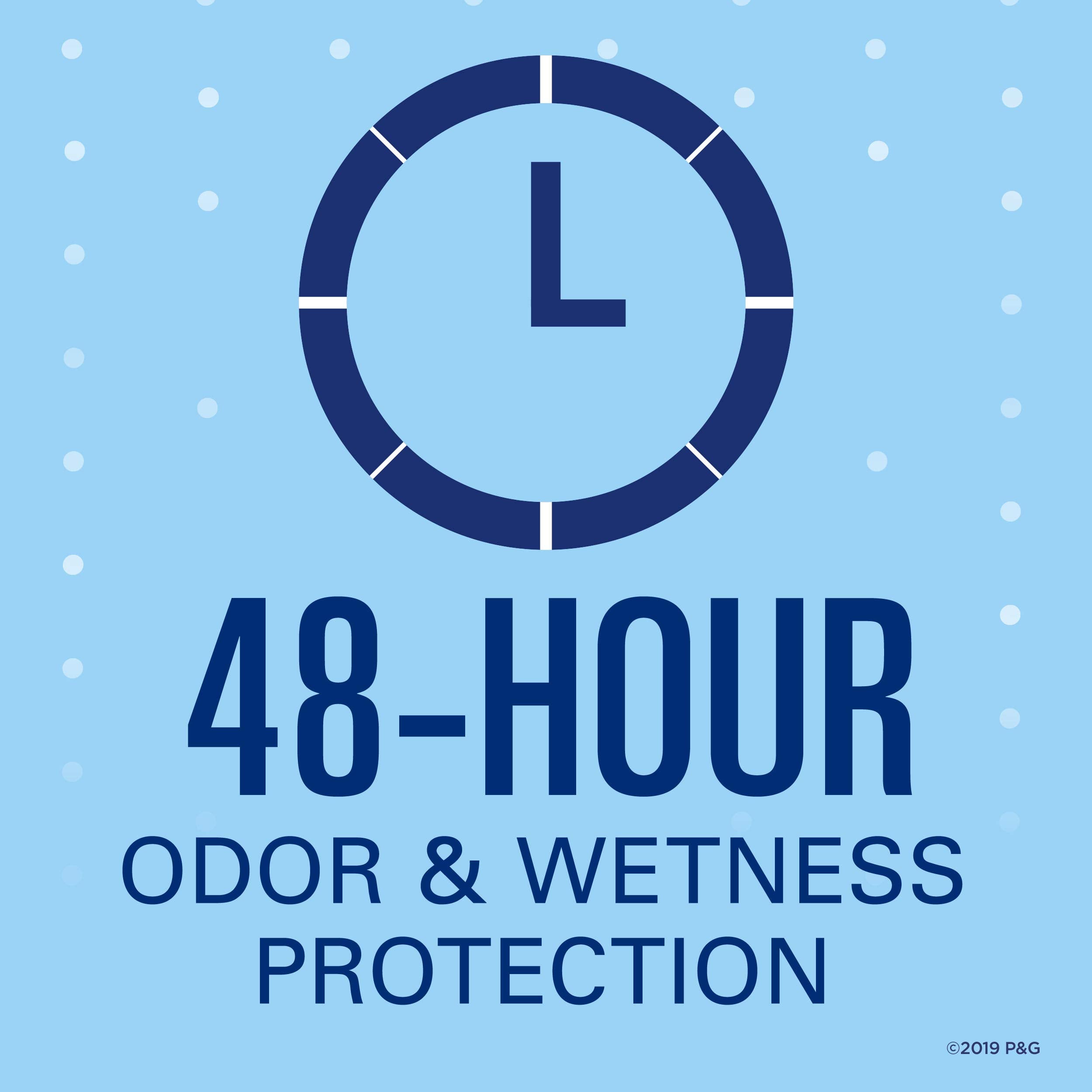 Secret Luxe Lavender odor control icon highlighting 48-hour protection.