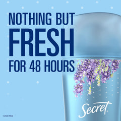 Secret Fresh Luxe Lavender packaging displaying the 3-count pack for extended use.