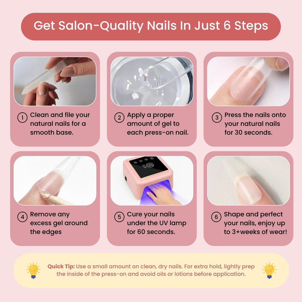 Secret Nails GLUI setup for versatile home or salon use.