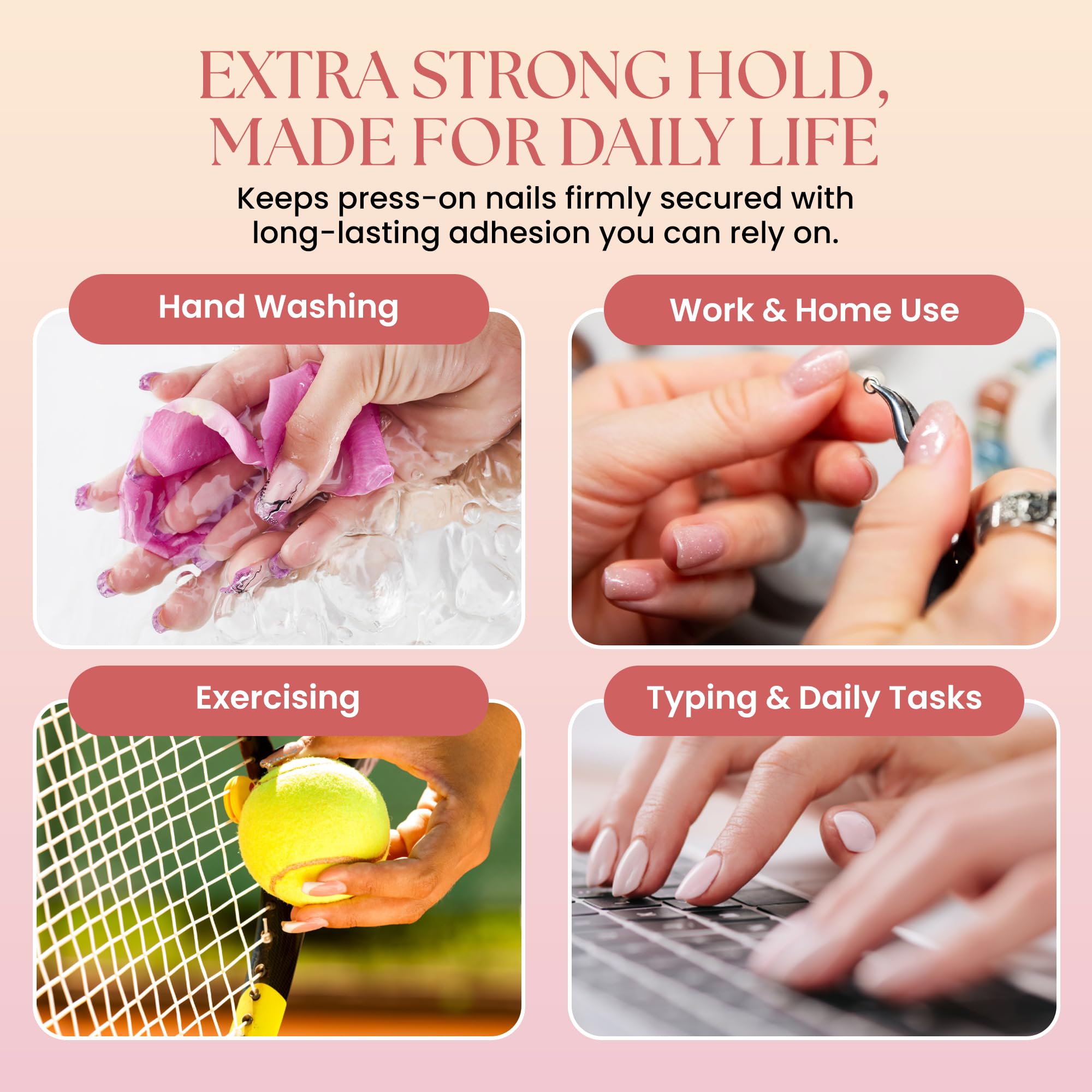 Secret Nails GLUI precision-tip application scene for accurate placement.