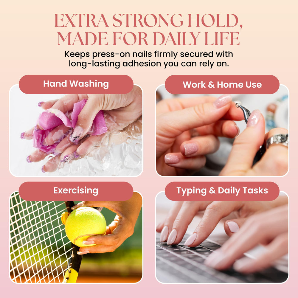 Secret Nails GLUI precision-tip application scene for accurate placement.