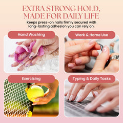 Secret Nails GLUI precision-tip application scene for accurate placement.