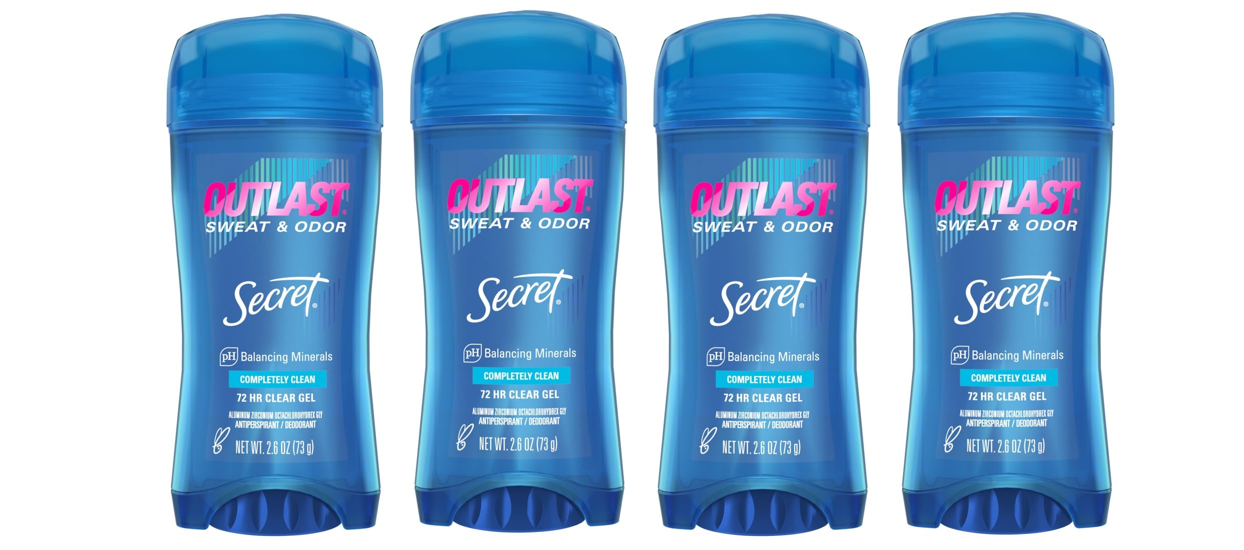 Secret Outlast Clear Gel bottle showing long-lasting protection for all-day confidence.