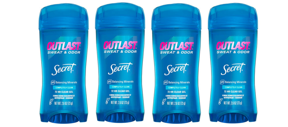 Secret Outlast Clear Gel bottle showing long-lasting protection for all-day confidence.