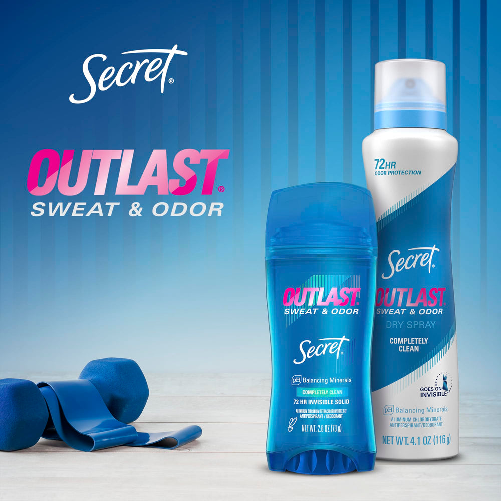 Secret Outlast cruelty-free by PETA badge image indicating ethical brand.