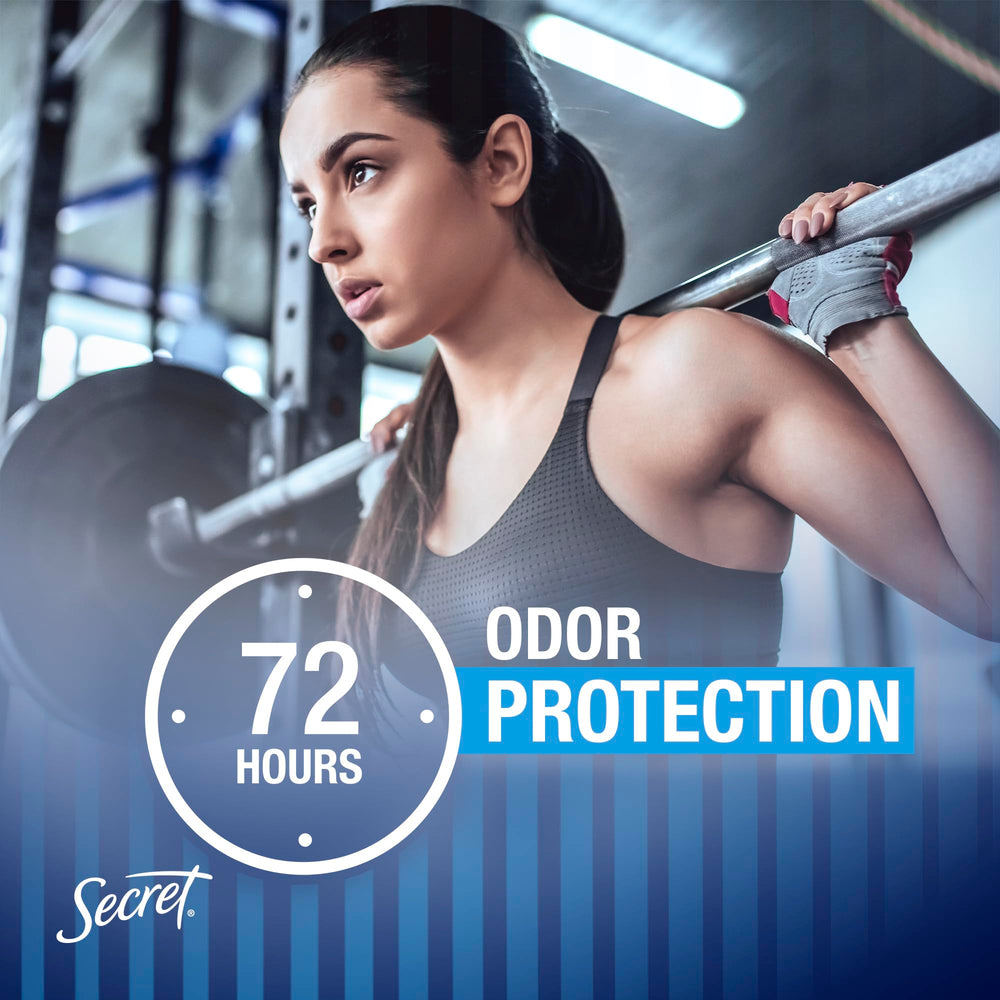 Secret Outlast emphasis on odor protection by fighting bacteria