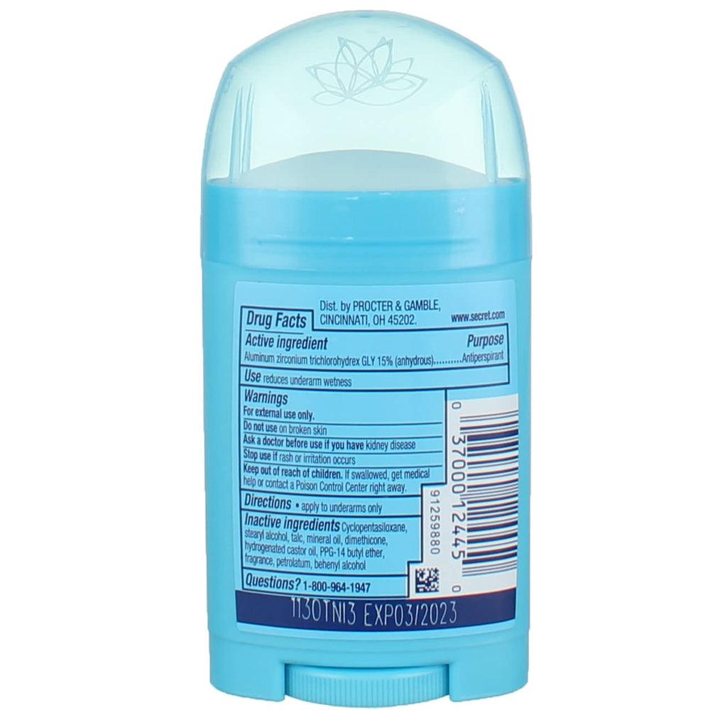 Secret Shower Fresh deodorant stick cap close-up showing branding