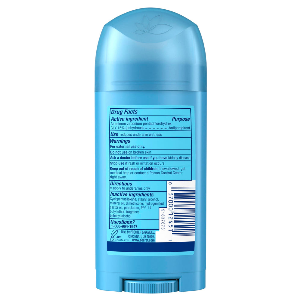 Secret underarm cap closeup showcases secure seal and clean application.
