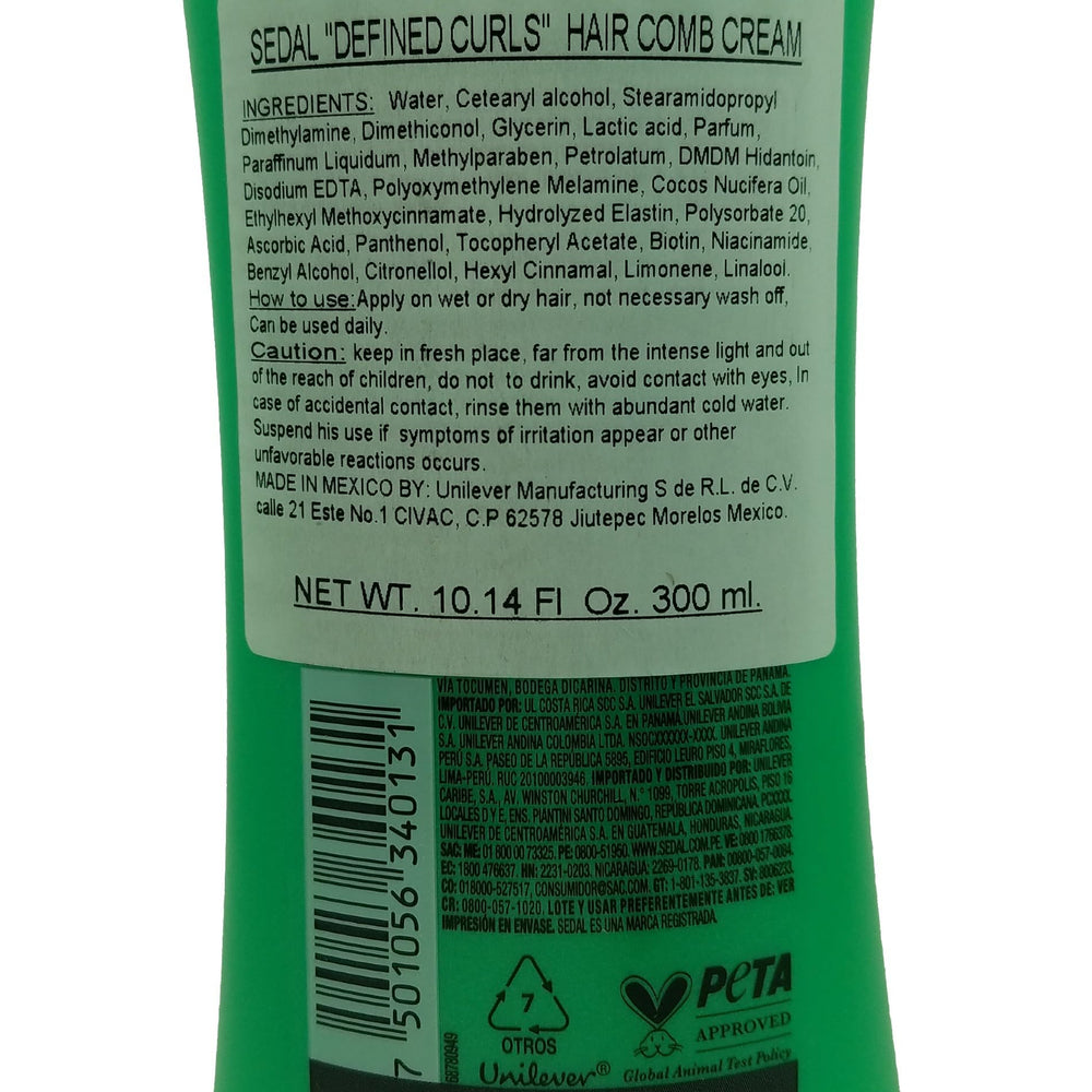 Swatch of Sedal Curls Defined Cream on curls for texture