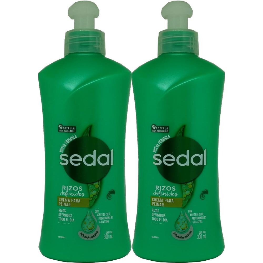 Sedal Curls Defined Hair Comb Cream bottle front with two-pack for defined curls