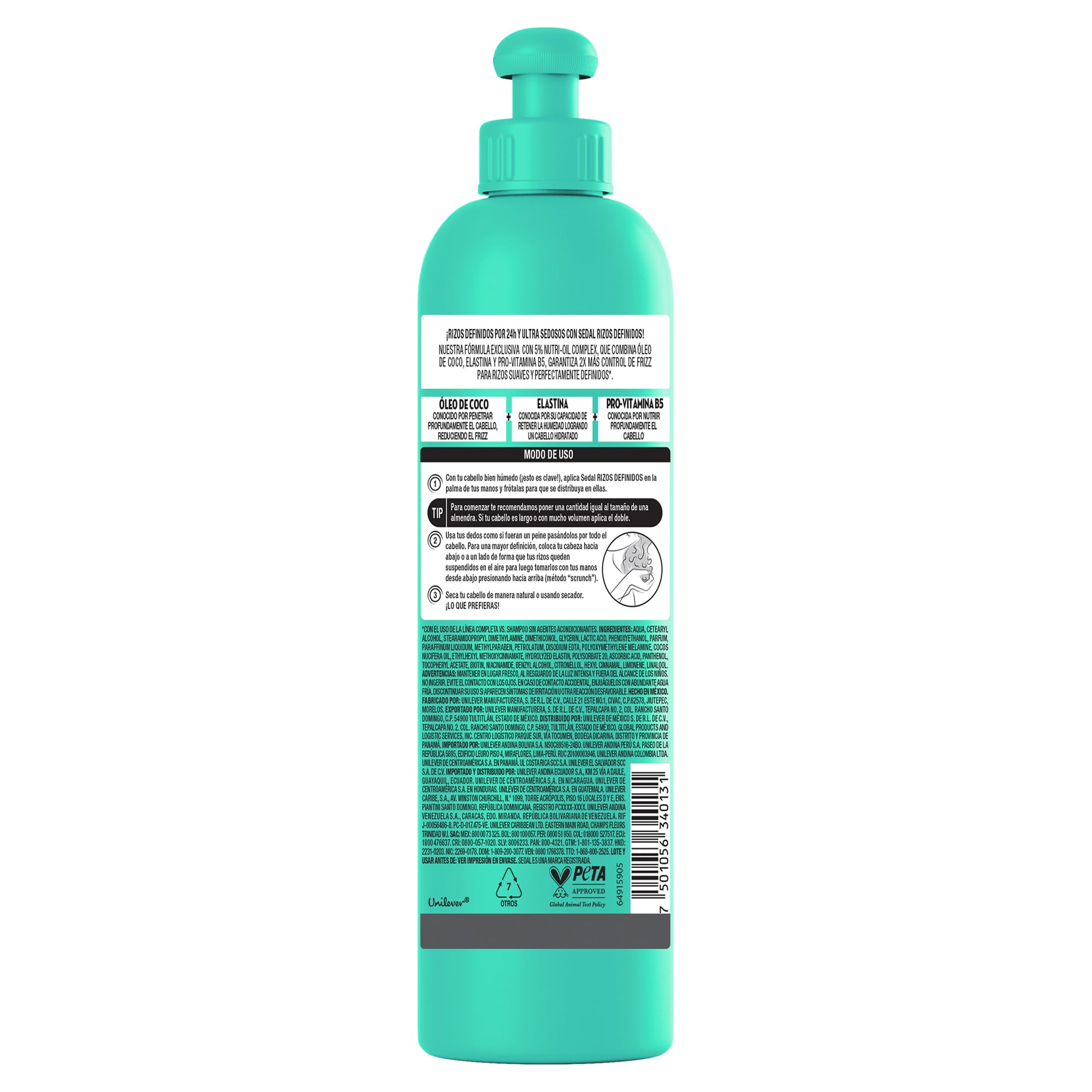 Sedal Defined Curls cream texture close-up showing silky consistency for easy detangling.