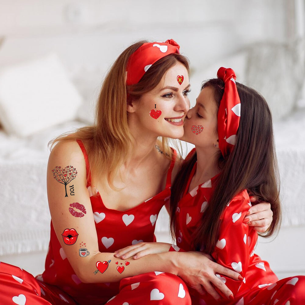 Seeiuua Valentines tattoos with balloons and diamonds for parties