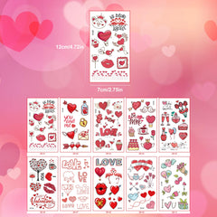 Seeiuua Valentines tattoos featuring roses and love letters for décor