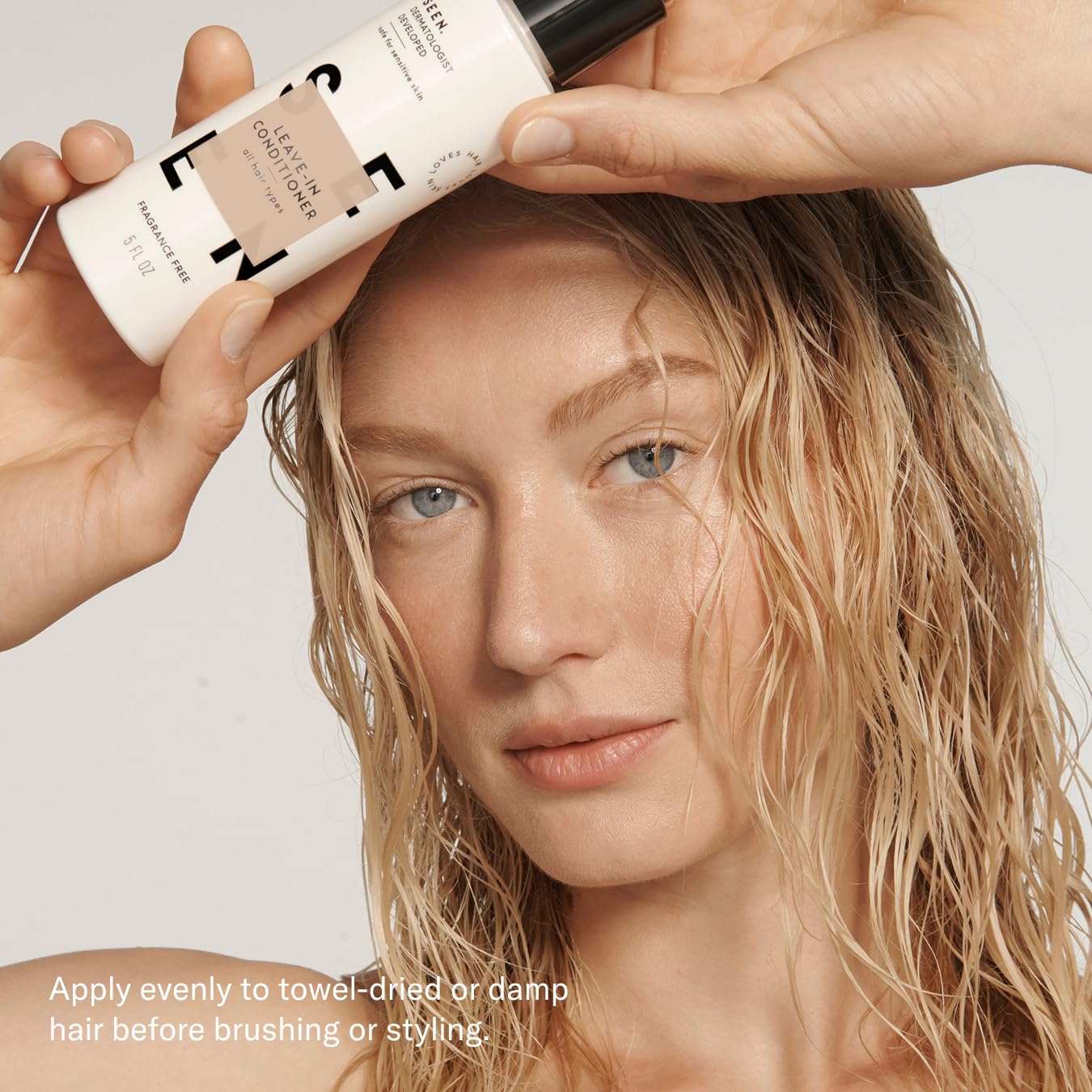 SEEN Leave-In Conditioner fragrance-free option supports sensitive skin routines.