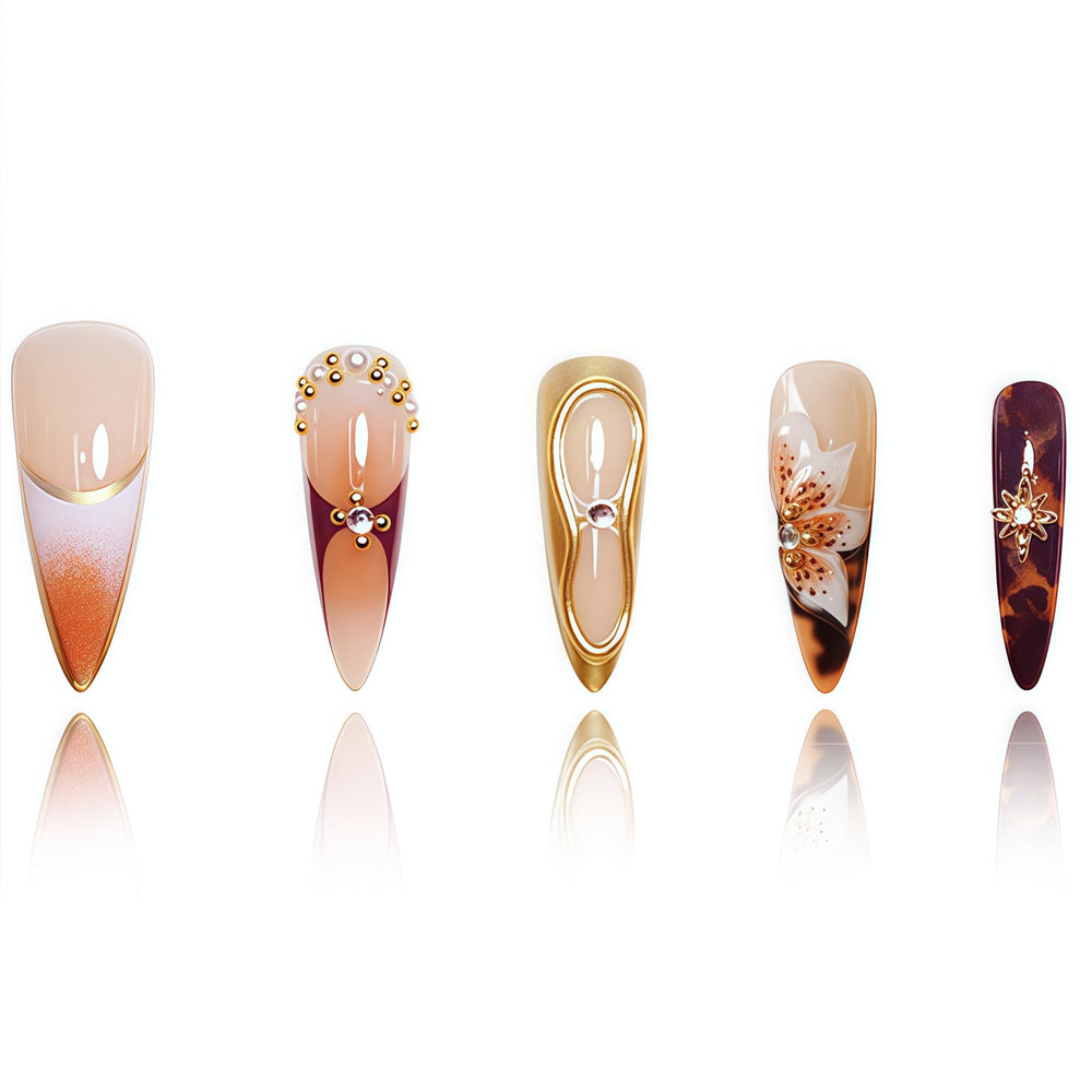 SEENEEY include mini file and cuticle stick for shaping.