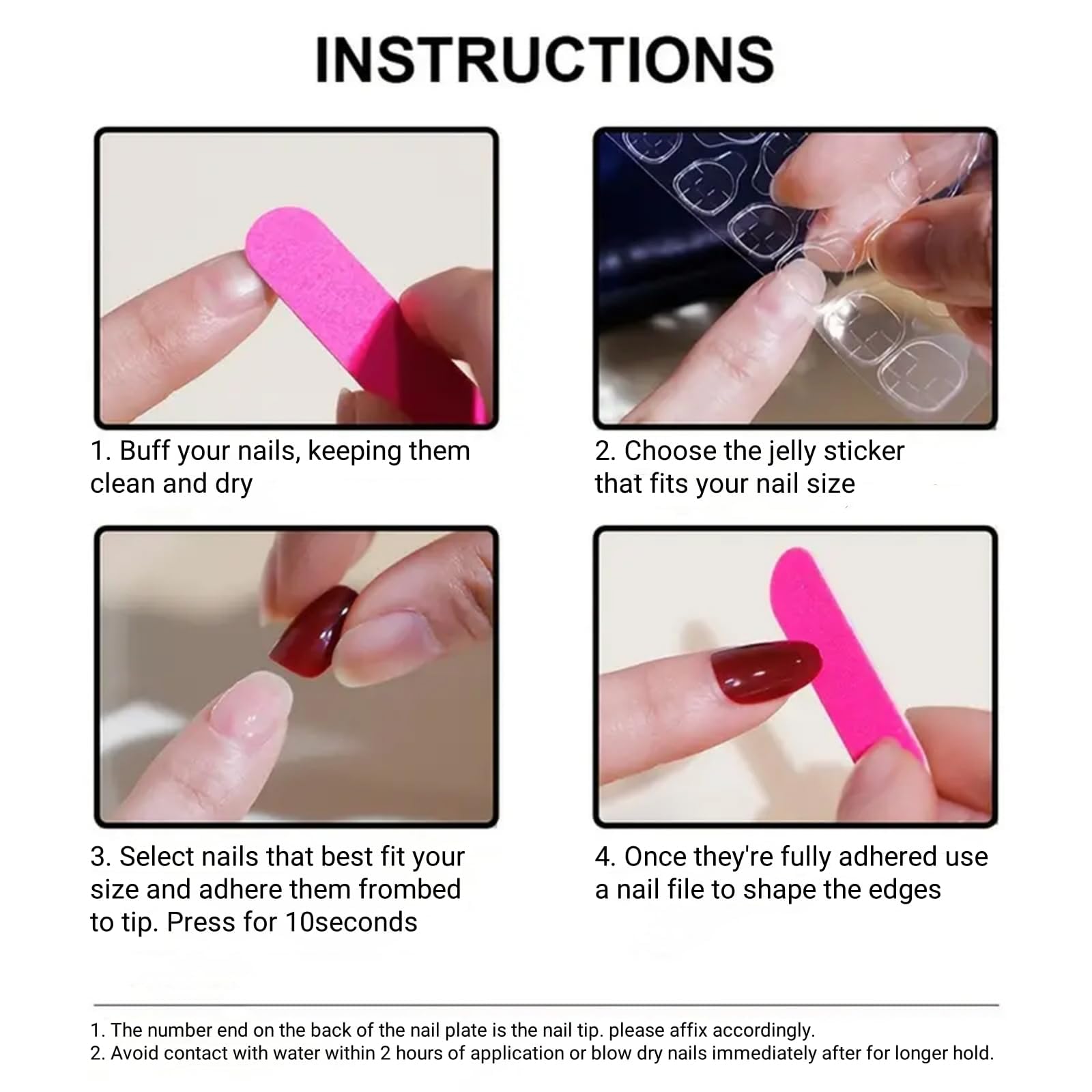 SEENEEY storage box, jelly glue, and tools keep nails organized.