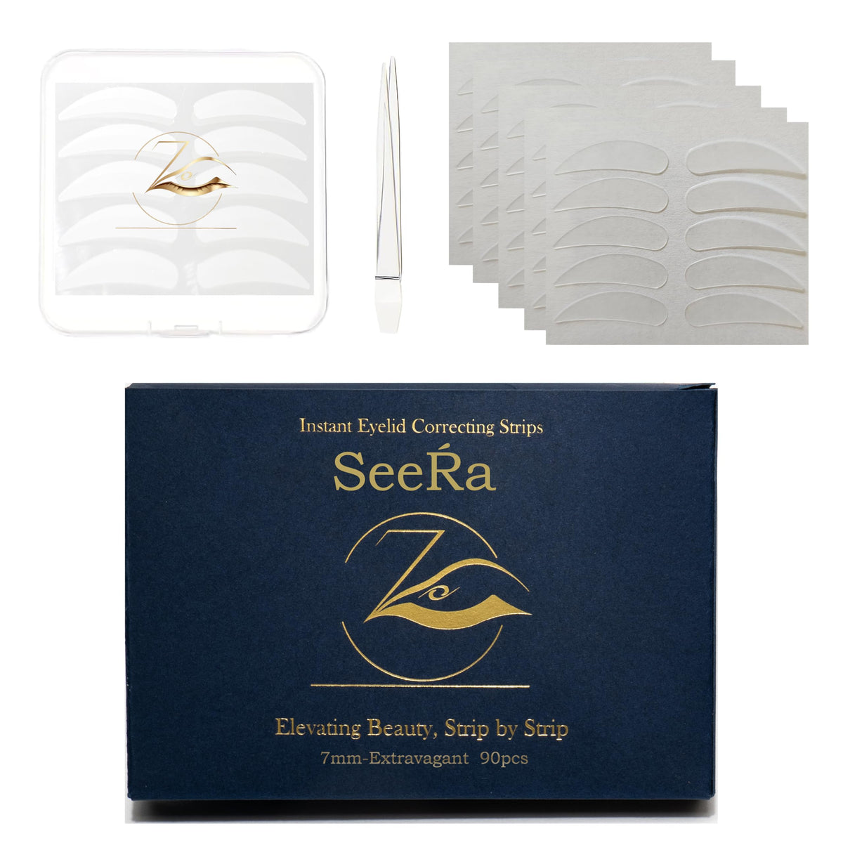 SeeRa eyelid tape packaging with 90 pieces for daily use and lift