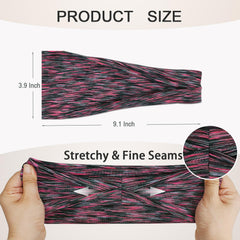 Sefiinh space-dye headband set 6pcs keeps hair away from the face while cleaning.