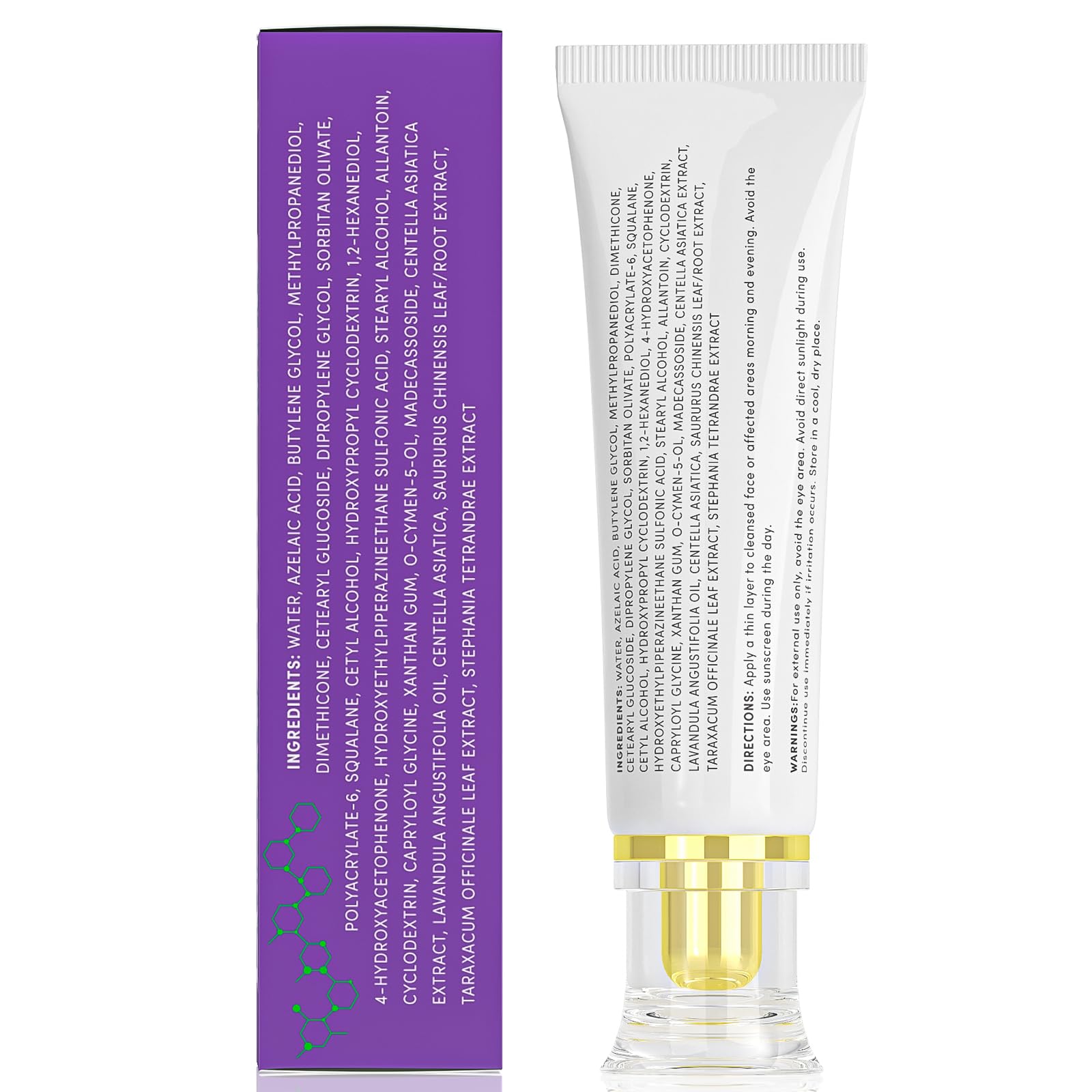 Sefralls azelaic acid cream ingredient label highlights 14% booster.