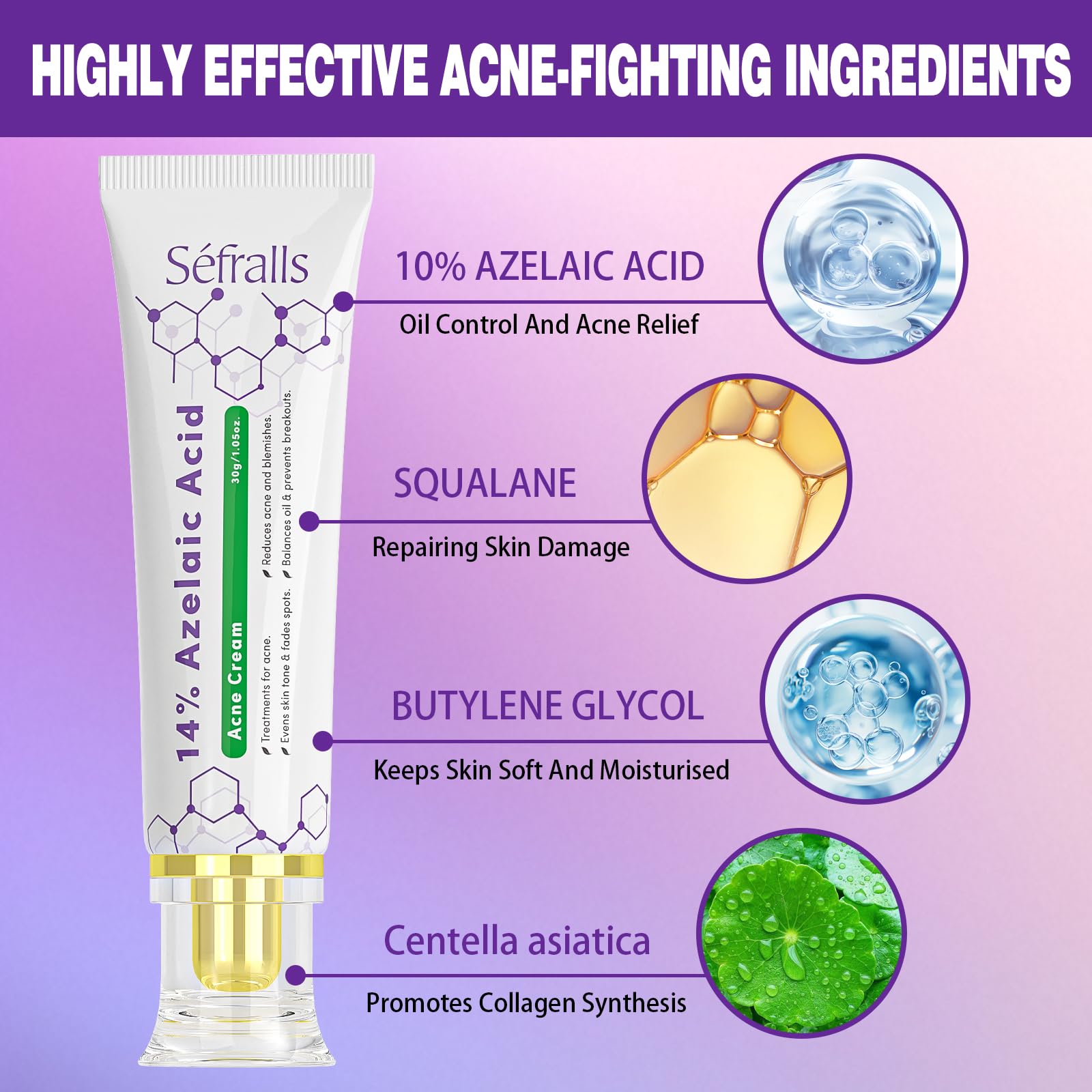 Sefralls azelaic acid cream pump-dispense supports daily, convenient use.