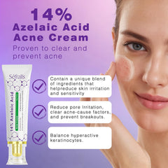 Sefralls azelaic acid cream texture swirl for smooth application.