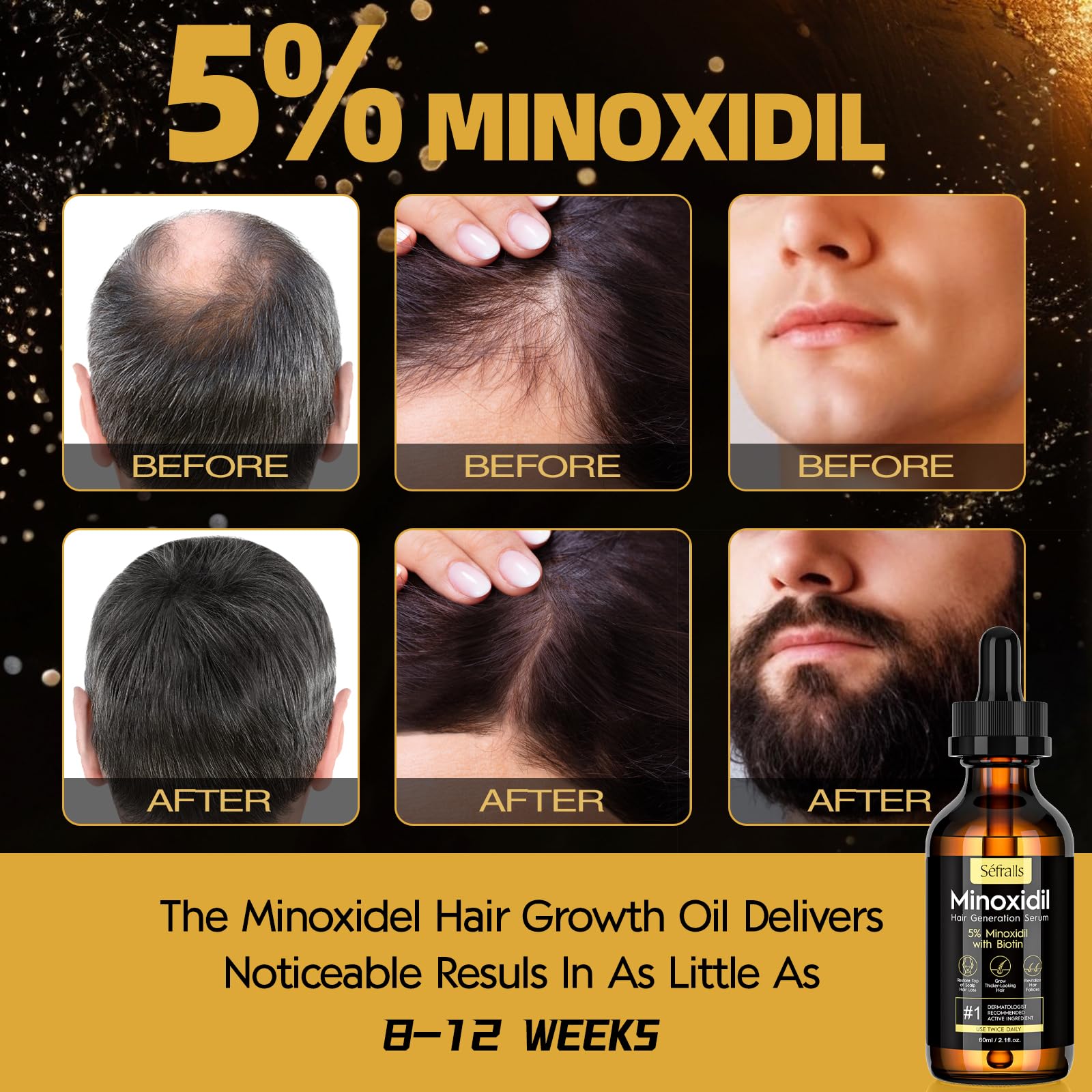 Sefralls biotin hair growth ingredients highlight nourishing components for follicles.