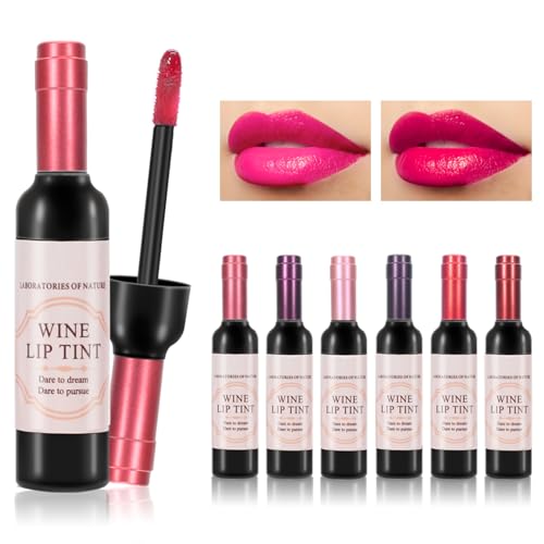 SEFUDUN matte wine lip tint swatches, bold color payoff for everyday wear.