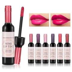 SEFUDUN matte wine lip tint swatches, bold color payoff for everyday wear.