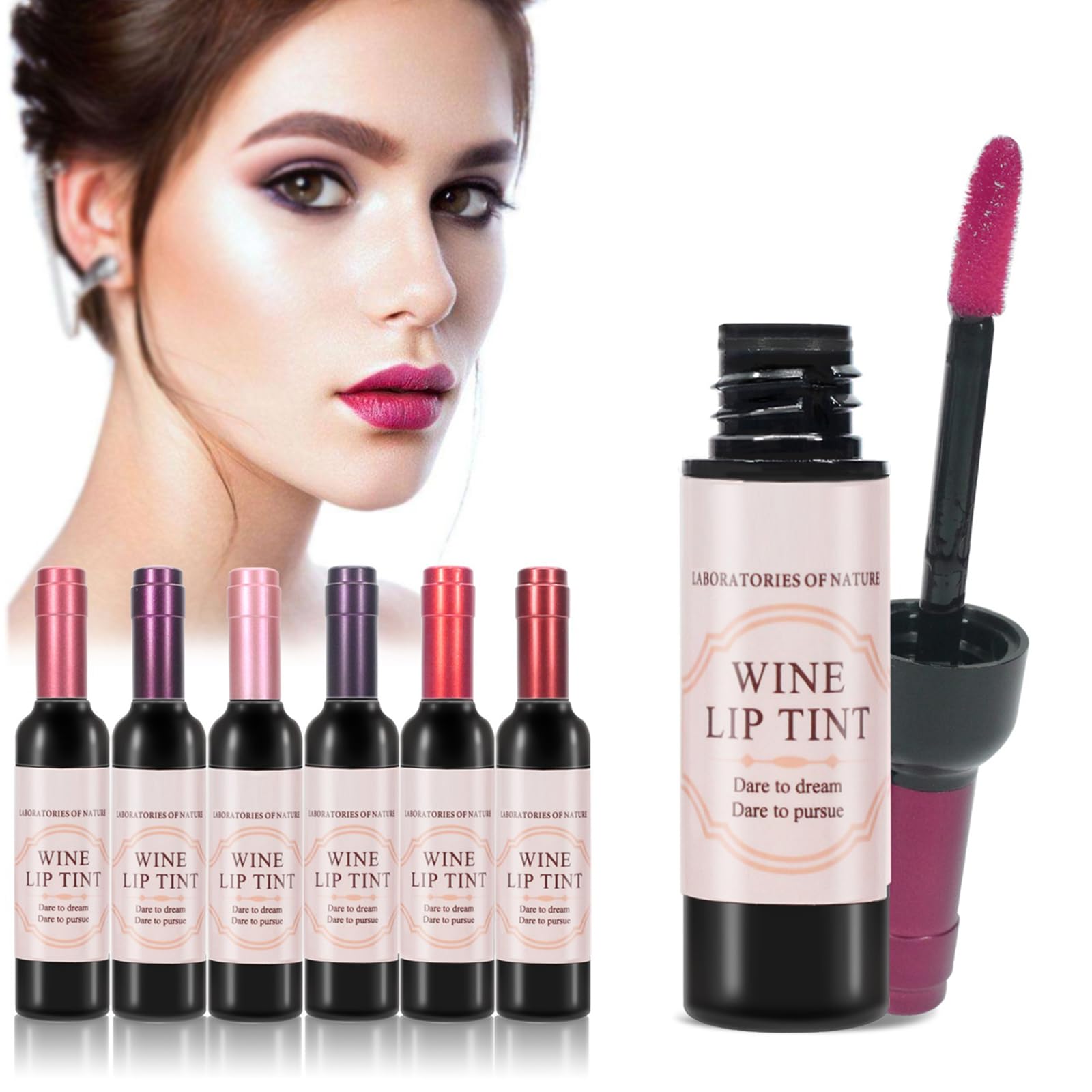SEFUDUN six-color lip gloss set showing variety.