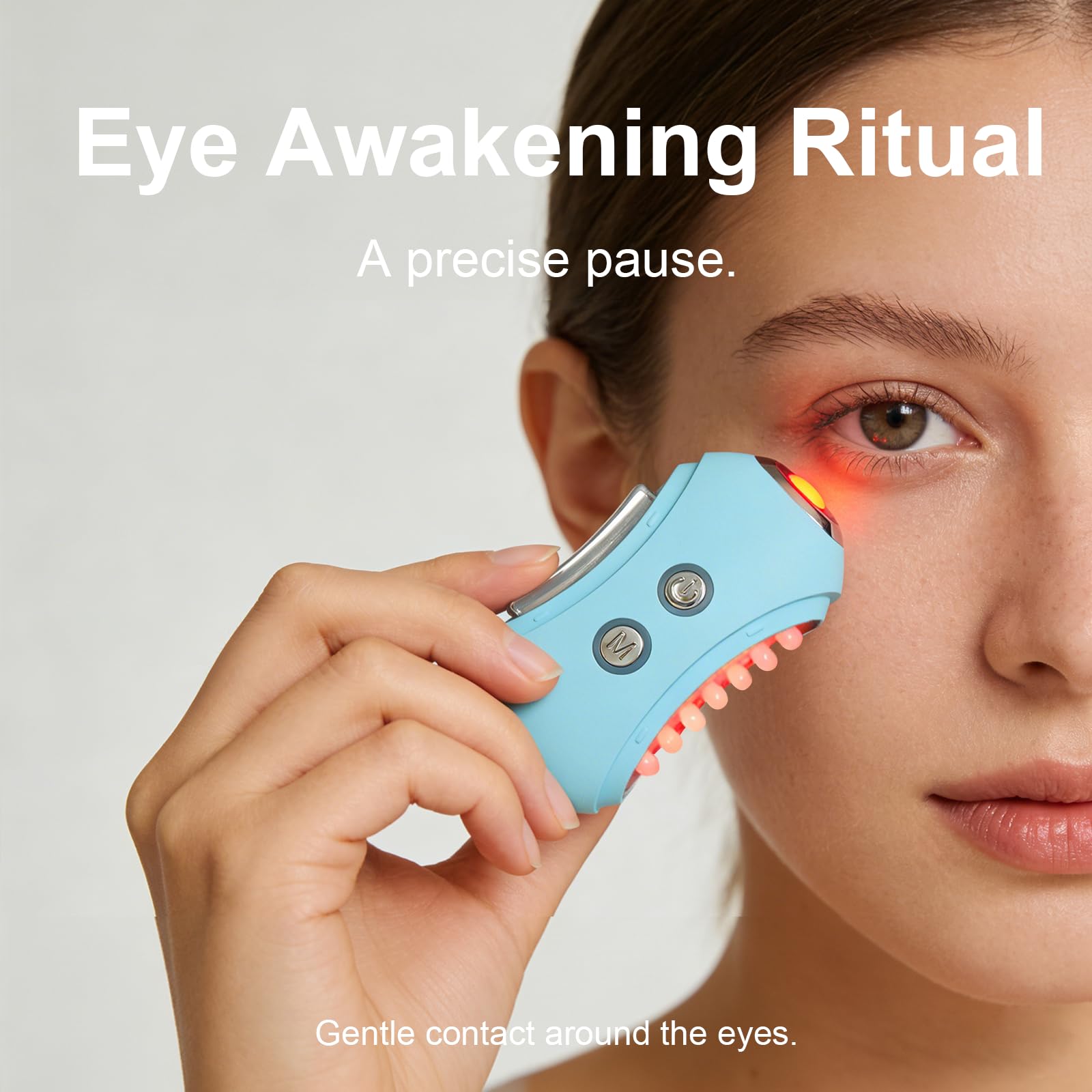 SEFVAKO rose quartz eye massager targets under-eye puffiness.