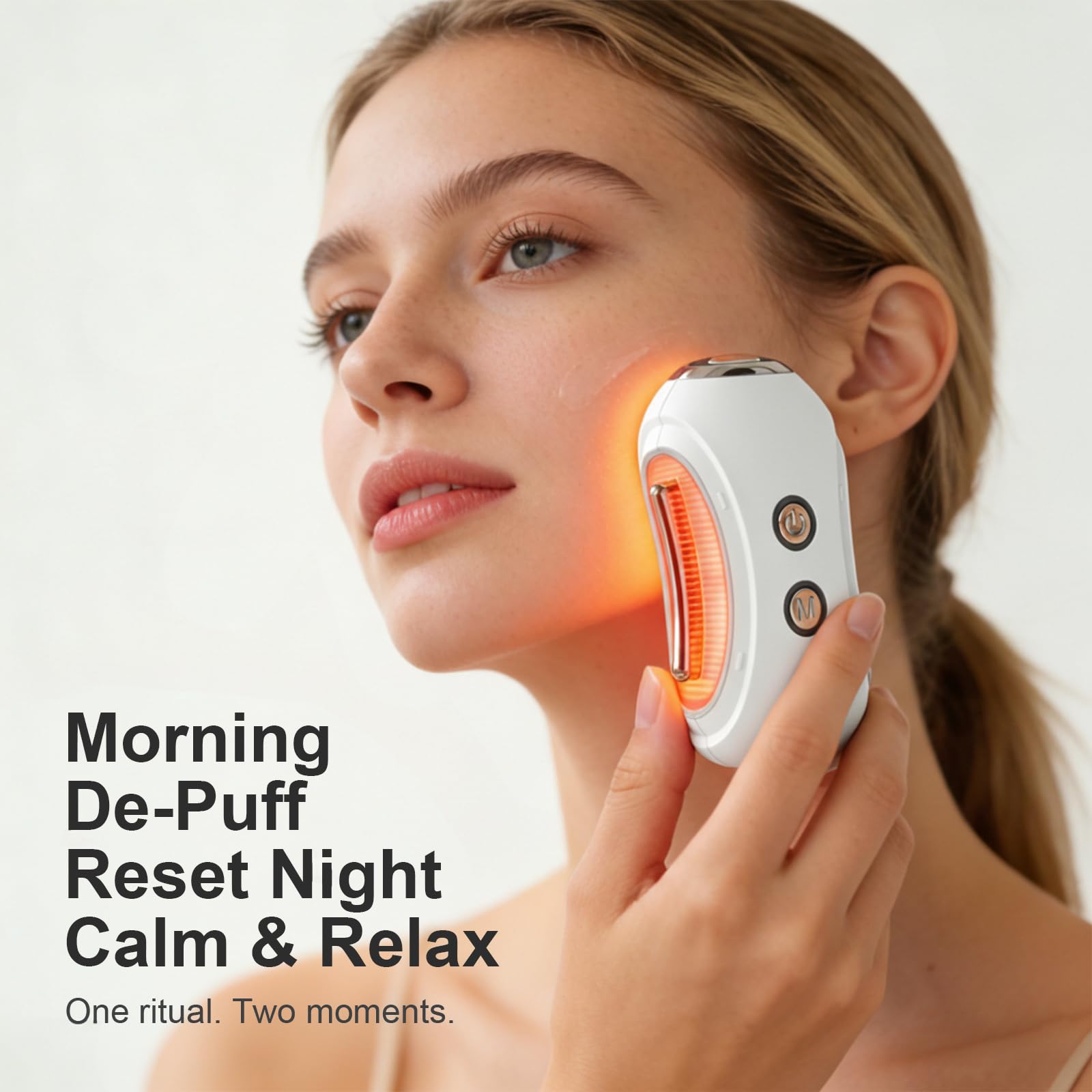 SEFVAKO jade surface glides gently, supporting a sculpted jawline and soothing lift.