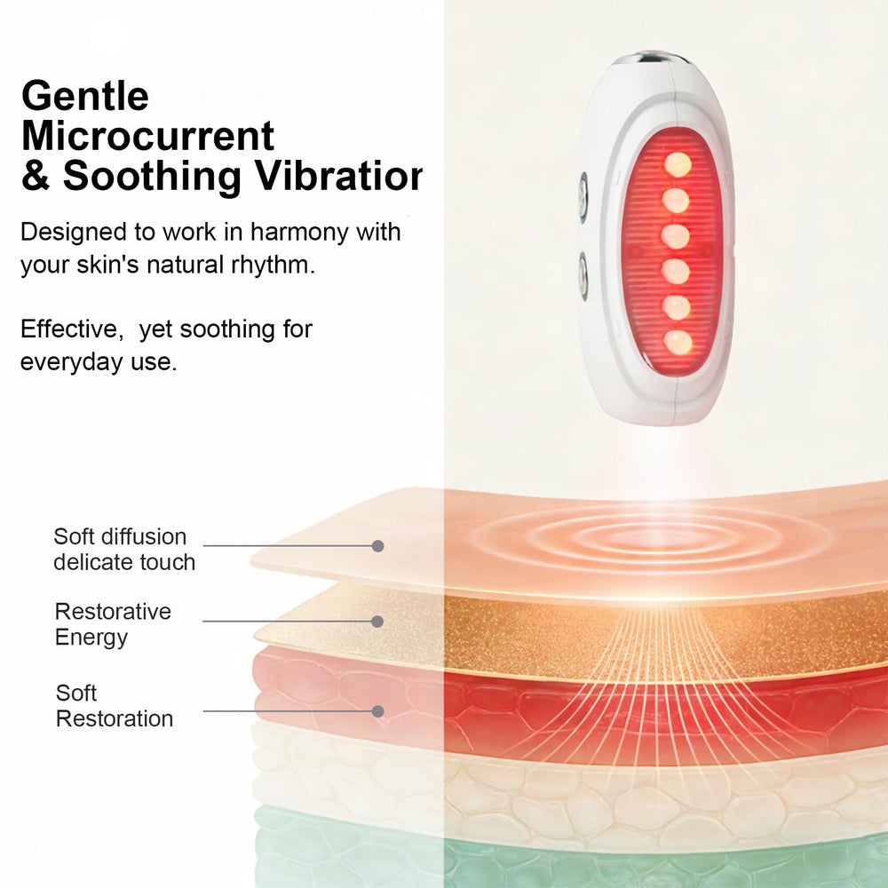 SEFVAKO stainless steel gua sha edge cools and relaxes facial contours.