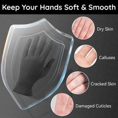 Segbeauty elastic band design shown keeping gloves in place