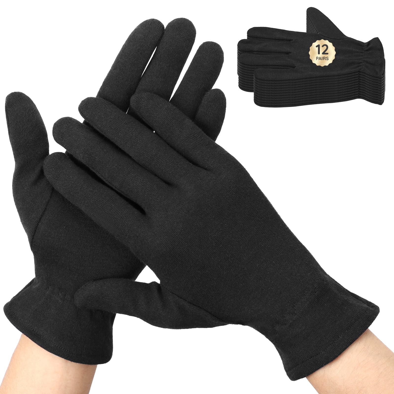 Segbeauty elastic black cotton gloves packaging for skincare routine