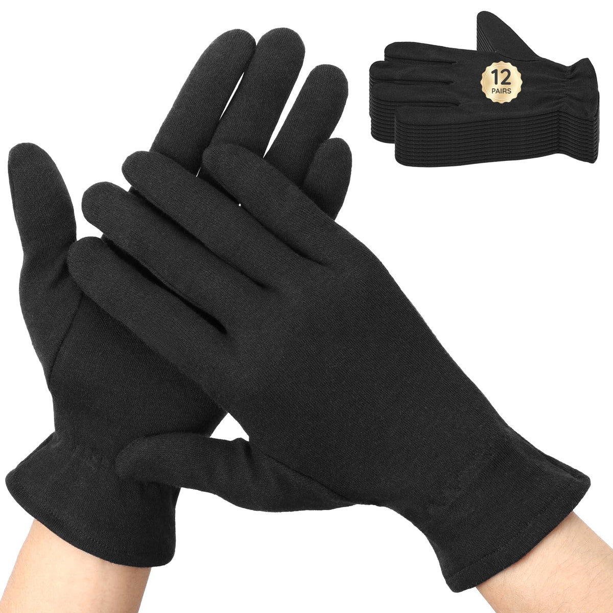 Segbeauty elastic black cotton gloves packaging for skincare routine