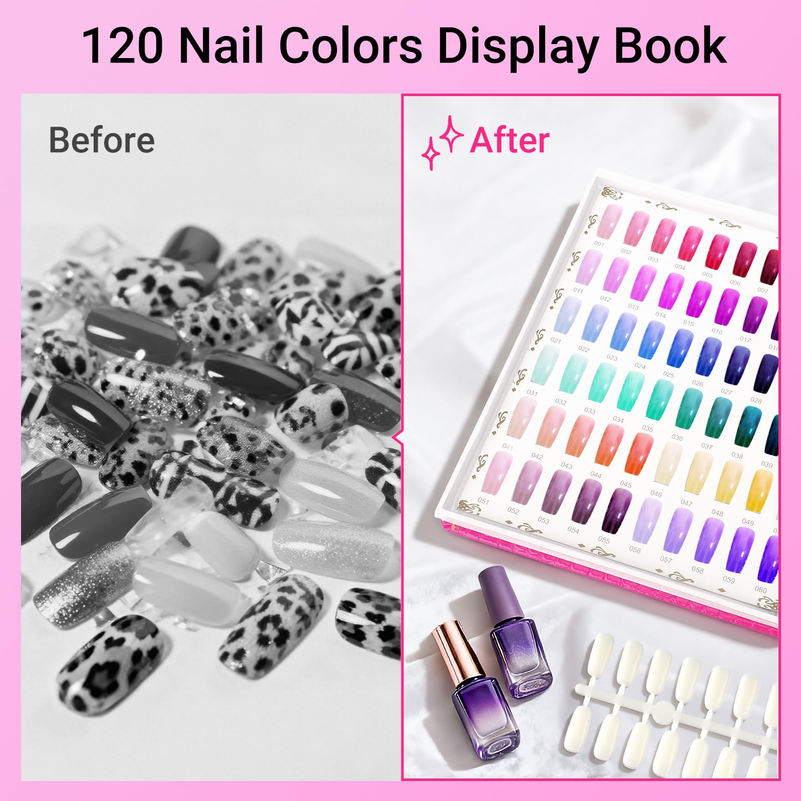 Segbeauty display book with magnetic closure keeping tips secure during transport