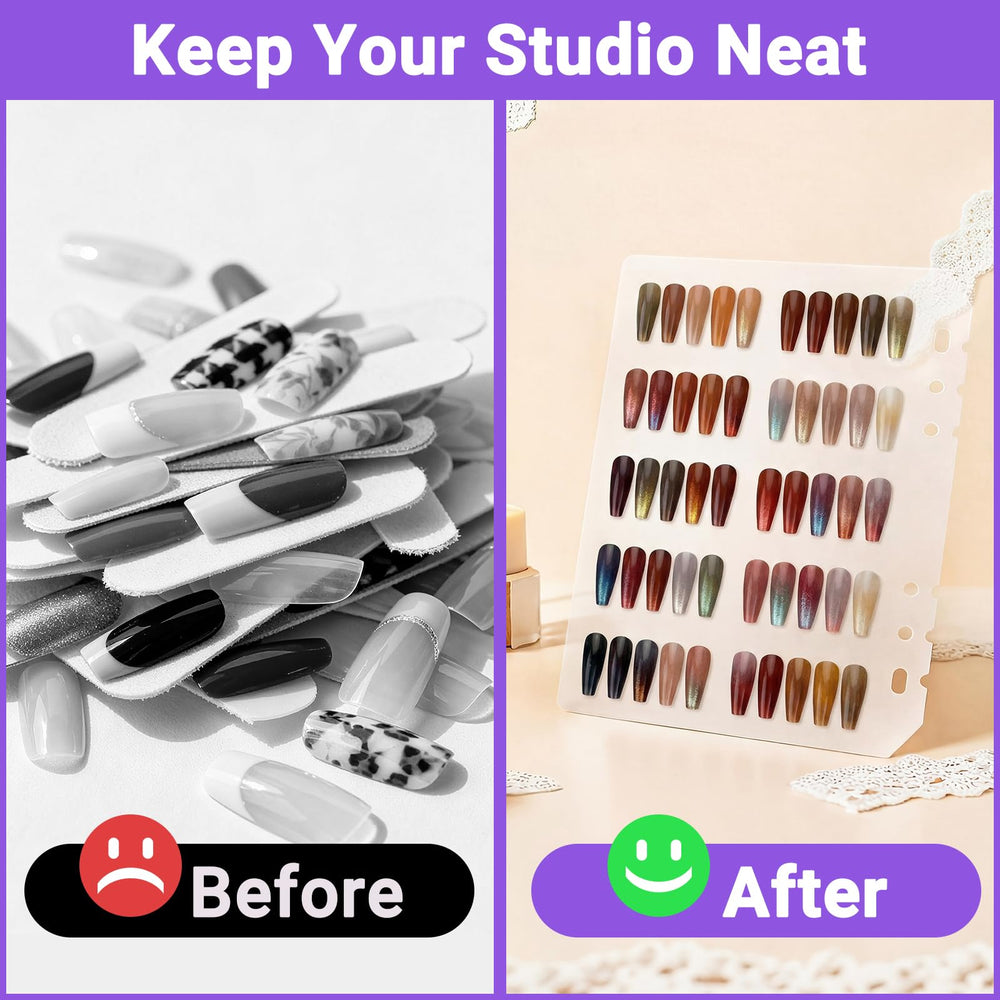 Segbeauty nail polish collection binder organizes colors for easy access.